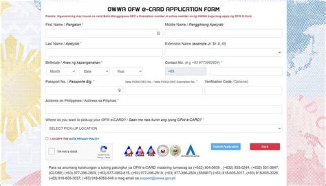 owwa application form for ofw|OWWA e.